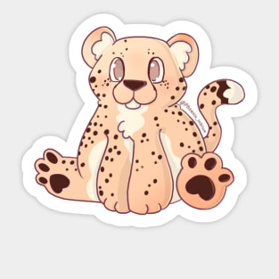 Simple Baby Cheetah Cub Sticker